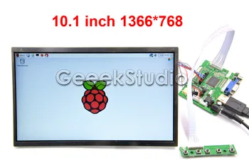 10,1 инча, 1366 * 768, LCD екран TFT Монитор за Raspberry Pi 4B / 3 / 2 Модел B