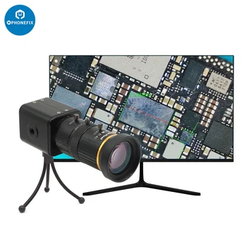 2-Мегапикселова потоковая уеб-камера с HDMI изход VGA с 8-50 мм обектив F1.4 C-mount за запис на видео стрийминг в реално време на ремонт на спояване на печатни платки