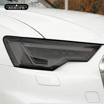 2P За Audi A6 C8 S6 2019 2020 Автомобили на Прожекторите Оттенък на Черна Защитно Фолио за Защита на Задната Лампа Прозрачен Стикер От TPU Аксесоари