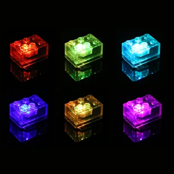 2x2 Led Светлинното Комплект направи си САМ Играчка Led Лампа Тухлени Строителни Блокове Светкавица Светлинен Осветление DIY Високи Тухлени Детайли Двойно Проблясване