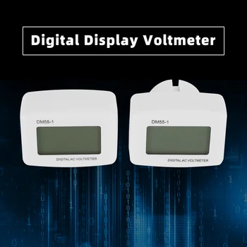 Areyourshop DM55-1 Цифров LCD монитор за проверка на напрежението Plug Волтметър ac 80-300 В