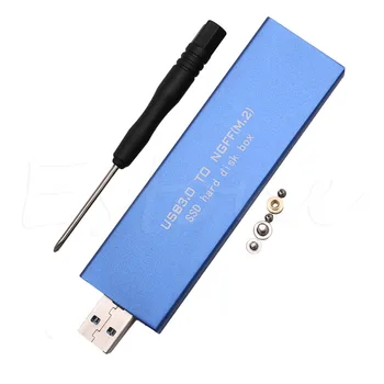 E65E USB 3.0 до M. 2 NGFF SSD Мобилен твърд диск, кутия за Външен Корпус Калъф За Съхранение на НОВА