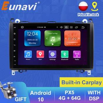 Eunavi Android 10 инча Авто Радио GPS Мултимедиен Плеър За Mercedes Benz B200 A B Class W169 W245 Vito Viano W639 Sprinter W906