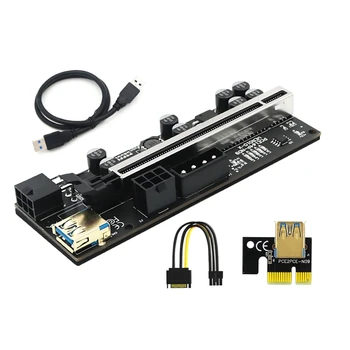 F3MA PCI-E Странично VER010X 1X 4x, 8x 16x Удължител PCIE USB Странично 15pin - 6Pin карта