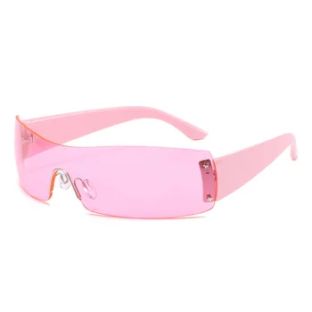 Ins Пълнозърнести Модни Слънчеви Очила с UV400 Защита на Правоъгълни Рамки Малки Лещи на Очила за Обличане Тематични Декори FS99
