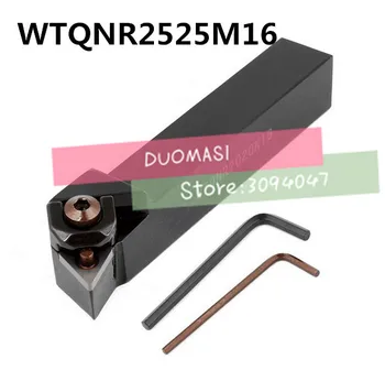 WTQNR2525M16 25*25 мм и Метален Струг Режещи Инструменти Струг с ЦПУ Стругове инструменти Външен Притежателя на Струг инструмент W-Type WTQNR/L