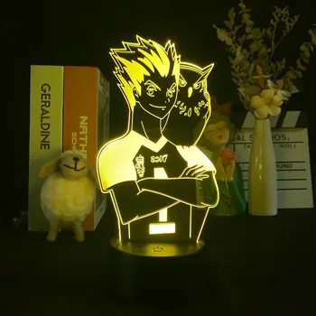 Аниме Лампа Haikyuu Bokuto Kotaro kawaii декор коледни светлини подарък за Феновете на Анимацията Дамски Спалня Манга Украса