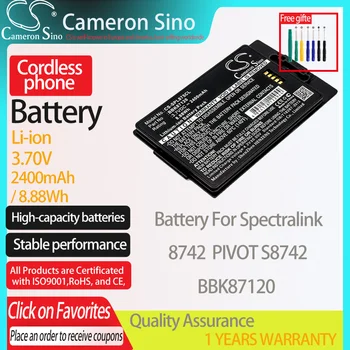 Батерия CameronSino за Spectralink 8742 PIVOT S8742 подходящ за безжичен телефон Spectralink BBK87120, Стационарен батерия 2400 mah