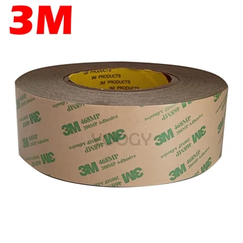 Двойно залепваща лента за пренасяне на 3M 468, дебелина 0,13 mm, 55 метра / ролка, подобрява намокряне и адхезия на текстурирани повърхности