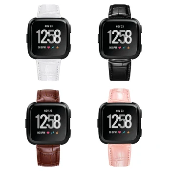 Качествена Кожена Каишка за часовник за Заменяеми Каишка Fitbit Versa Lite 2