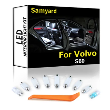 Керамични Вътрешен Led Светлини За Volvo S60 Седан 2001-2018 Canbus Автомобилна Лампа Куполна Лампа За Четене На Покрива Без Грешки Аксесоари Авто Лампи
