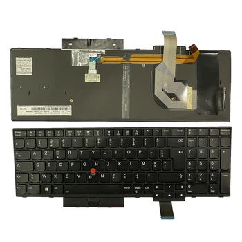 Клавиатура с подсветка FR за Lenovo Thinkpad T580 P51s P52s T570 (20JW 20JX 20HA 20H9) Черно Нов