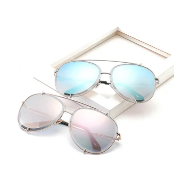 Метални Мъжки Слънчеви очила с Огледални Слънчеви Очила Дамски 2018 Нови Метални Едро Слънчеви Очила за Шофиране и Риболов DF17034-5