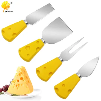 Нож за сирене от неръждаема стомана, нож за сирене, лепило агент дръжка, инструменти за печене на пици, хляб, масло, кухненски принадлежности